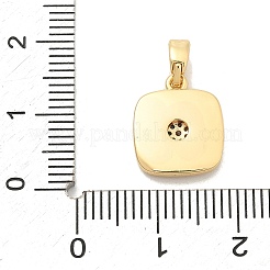 Anhänger aus Messing mit Mikropavé-Kubikzirkonia&nbsp;KK-M303-01G-08