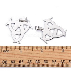 Устойчивые к потускнению ювелирные изделия для мальчиков оригинальный цвет 201 нержавеющая сталь треугольные узлы подвески&nbsp;STAS-I032-228