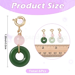 Decorazioni pendenti in vetro da 6 pz 3 stili&nbsp;HJEW-YW00552