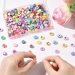 400шт 8 стиля ручной работы бусины из полимерной глины&nbsp;CLAY-YW0002-53