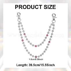 Hosenketten aus Polymer Clay mit runden Strassperlen für Damen&nbsp;AJEW-WH0556-42D