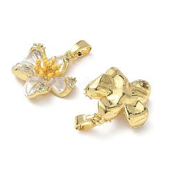 Pendentifs avec zircon cubiques à micro-pavés en laiton&nbsp;KK-I371-31G-01