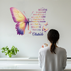 Полупрозрачные самоклеящиеся наклейки на стену из ПВХ&nbsp;STIC-WH0015-300