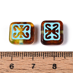 Окрашенные прозрачные акриловые бусины OACR-T029-03M