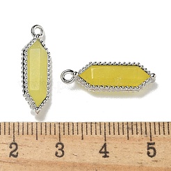 Pendentifs à double extrémité pointus à facettes en jade coréen naturel&nbsp;G-G181-05P-03
