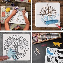 Modelli di stencil per pittura da disegno riutilizzabili in plastica&nbsp;DIY-WH0202-301