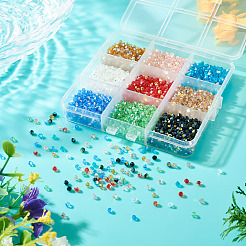 18 brin de perles de verre transparentes plaquées couleur AB&nbsp;GLAA-TA0004-44