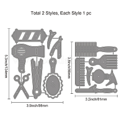 Трафареты для резки штампов из углеродистой стали для парикмахерских услуг DIY-WH0309-999
