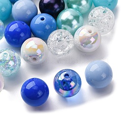 30 Stück transparente und undurchsichtige Acrylperlen in 15 Farben.&nbsp;MACR-FP0001-18