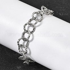 Strukturierte Rolo-Armbänder aus Edelstahl 304 für Damen&nbsp;BJEW-A157-01P