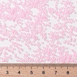 MIYUKIラウンドロカイユビーズ  日本製シードビーズ  （rr207)ピンク裏地クリスタル  15/0  1.5mm  穴：0.7mm  約5555PCS /ボトル  10 G /ボトル&nbsp;SEED-JP0010-RR0207