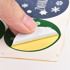 Autocollants autocollants pour étiquette-cadeau en papier rond thème de Noël&nbsp;DIY-K032-82K