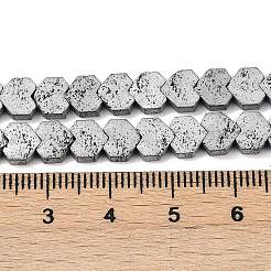 Гальванические бусины из натуральной лавы G-K388-04A-07