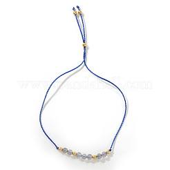Verstellbare Armbänder mit Schiebeverschluss aus Natursteinen und Messingperlen für Damen&nbsp;DZ3322-1