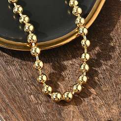 Ожерелья-цепочки из латуни с покрытием стойки для женщин NJEW-G102-01D-G