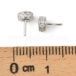 Латунные микропейв прозрачные кубические циркониевые шпильки KK-C107-12P