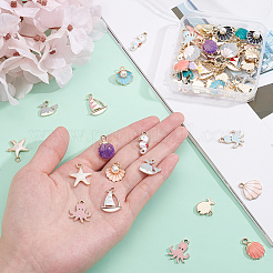 Подвески из сплава с эмалью на тему океана&nbsp;ENAM-BC0001-04