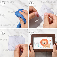 40шт квадратный прозрачный силиконовый двусторонний скотч&nbsp;DIY-SC0031-07