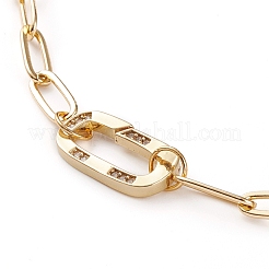 Collane con catena a graffetta in ottone&nbsp;NJEW-JN03283-01