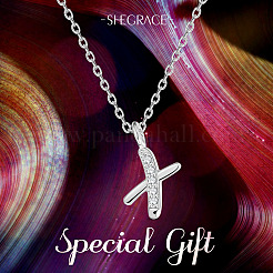 Colliers avec pendentif initial en argent sterling plaqué rhodium&nbsp;JN920A