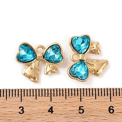 合金クリスタルラインストーンペンダント  蝶のチャーム  ブルー  13.5x16.5x4mm  穴：1.6mm&nbsp;ALRI-M021-02B