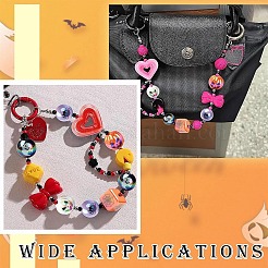 10 шт. 2 цвета акриловые бусины с УФ-покрытием на Хэллоуин&nbsp;OACR-YW0003-61