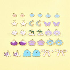 30шт 15 стиля подвески из сплава с эмалью&nbsp;ENAM-FS0003-36