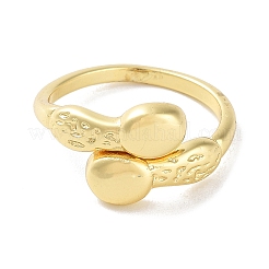 Латунные открытые манжеты для женщин&nbsp;RJEW-E292-20G