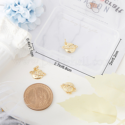 Латунь микропейв прозрачный кубический цирконий вселенная космическое очарование&nbsp;ZIRC-BBC0001-77