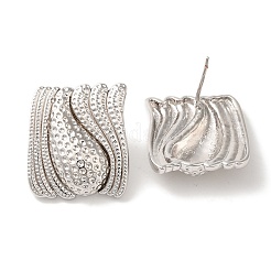 Серьги-гвоздики из латуни с реечным покрытием EJEW-B062-15P