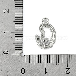 Латунные хрустальные стразы буквы звенья соединительные подвески KK-S395-06P-G