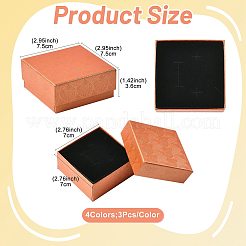 12 Stück Schmuckset-Schachteln aus Papier in 4 Farben&nbsp;CON-FS0001-24