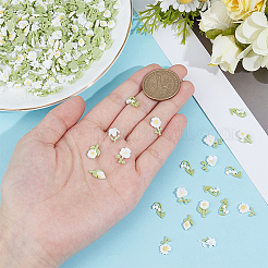 300 шт. 6 стиля светящиеся непрозрачные эпоксидные смолы декоден кабошоны CRES-DR0001-03