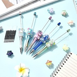 5 penna con perline in plastica a 5 colori&nbsp;AJEW-SZ0002-87