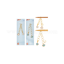 Латунные вязальные цепочки для счетчика рядов HJEW-NB00127