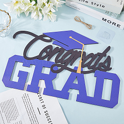 Декор для настенного украшения из дерева на тему выпускного сезона&nbsp;AJEW-WH20006-232B