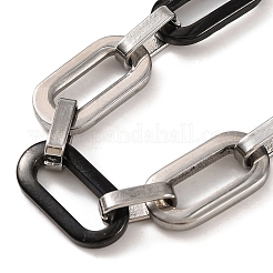 201 браслет из нержавеющей стали с овальными звеньями BJEW-B078-69EBP