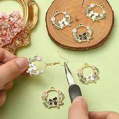 20шт 2 цвета сплава эмалевые подвески&nbsp;ENAM-CJ0004-20