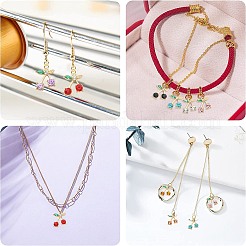 32шт 8 цвета подвески из сплава со стразами&nbsp;ALRI-CJ0001-07