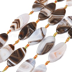 Натуральные полосатые агатовые бусы&nbsp;G-F825-A01-01C