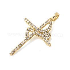 Подвески из латуни с прозрачным фианитом&nbsp;LS-KK-G554-20G