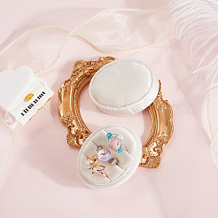 Бархатные кольца для хранения подарочных коробок овальной формы CON-WH20001-06A