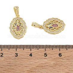 Pendentifs en laiton avec zircon cubique micro pavé&nbsp;CU-CBAD360-12G-02