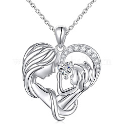 925 серебряное ожерелье с подвеской в виде сердца для матери и ребенка FS-WG28A46-01