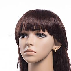 Серьги-обручи из настоящего золота с позолотой 18 карат из латуни EJEW-EE0001-114