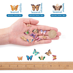 30 шт. 15 стильные подвески из светлого золотого сплава с эмалью&nbsp;ENAM-CW0001-16