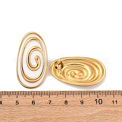 Овальные серьги-гвоздики из нержавеющей стали 304&nbsp;EJEW-A136-04G