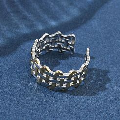 Offene Manschettenringe aus Edelstahl 304&nbsp;RJEW-F202-01C-GP