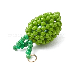 Подвески из стеклянных бусин в форме манго&nbsp;PALLOY-MZ00893-03