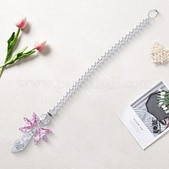 1 colgante de ángel de vidrio decorativo&nbsp;HJEW-DJ0001-17B